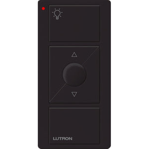 Lutron PJ2-3BRL-GBL-L01 Pico Wireless Control with indicator LED, 434 Mhz, 3-Button with Raise/Lower and Icon Engraving in Black