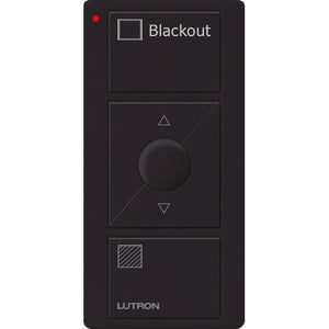 Lutron PJ2-3BRL-GBL-S03 Pico Wireless Control with indicator LED, 434 Mhz, 3-Button with Raise/Lower and Blackout Text Engraving in Black