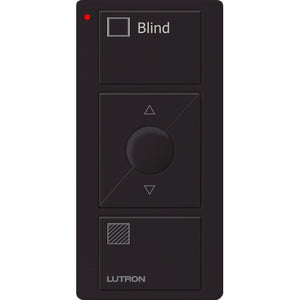Lutron PJ2-3BRL-GBL-S09 Pico Wireless Control with indicator LED, 434 Mhz, 3-Button with Raise/Lower and Sheer Blind Text Engraving in Black