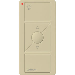 Lutron PJ2-3BRL-GIV-L01 Pico Wireless Control with indicator LED, 434 Mhz, 3-Button with Raise/Lower and Icon Engraving in Ivory