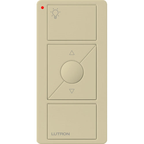 Lutron PJ2-3BRL-GIV-L01 Pico Wireless Control with indicator LED, 434 Mhz, 3-Button with Raise/Lower and Icon Engraving in Ivory