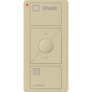 Lutron PJ2-3BRL-GIV-S02 Pico Wireless Control with indicator LED, 434 Mhz, 3-Button with Raise/Lower and Shade Text Engraving in Ivory