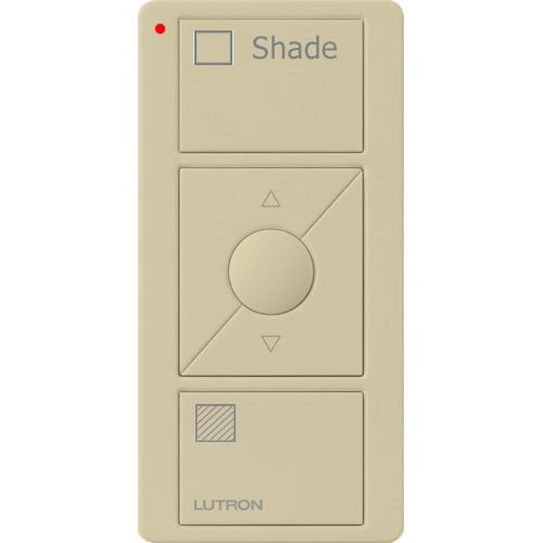 Lutron PJ2-3BRL-GIV-S02 Pico Wireless Control with indicator LED, 434 Mhz, 3-Button with Raise/Lower and Shade Text Engraving in Ivory