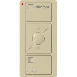 Lutron PJ2-3BRL-GIV-S03 Pico Wireless Control with indicator LED, 434 Mhz, 3-Button with Raise/Lower and Blackout Text Engraving in Ivory