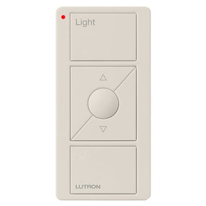Lutron PJ2-3BRL-GLA-L01 Pico Wireless Control with indicator LED, 434 Mhz, 3-Button with Raise/Lower and Icon Engraving in Light Almond