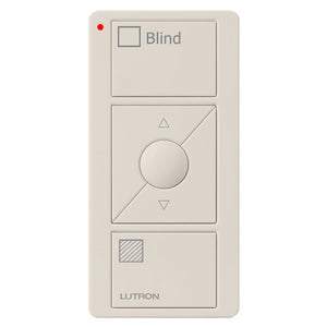 Lutron PJ2-3BRL-GLA-S09 Pico Wireless Control with indicator LED, 434 Mhz, 3-Button with Raise/Lower and Sheer Blind Text Engraving in Light Almond