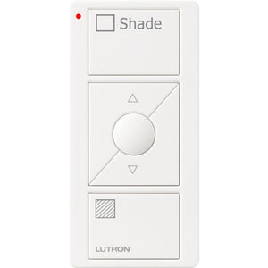 Lutron PJ2-3BRL-GWH-S02 Pico Wireless Control with indicator LED, 434 Mhz, 3-Button with Raise/Lower and Shade Text Engraving in White