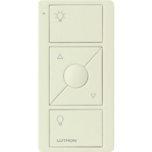 Lutron PJ2-3BRL-TBI-L01 Pico Wireless Control with indicator LED, 434 Mhz, 3-Button with Raise/Lower and Icon Engraving in Biscuit, Satin Color