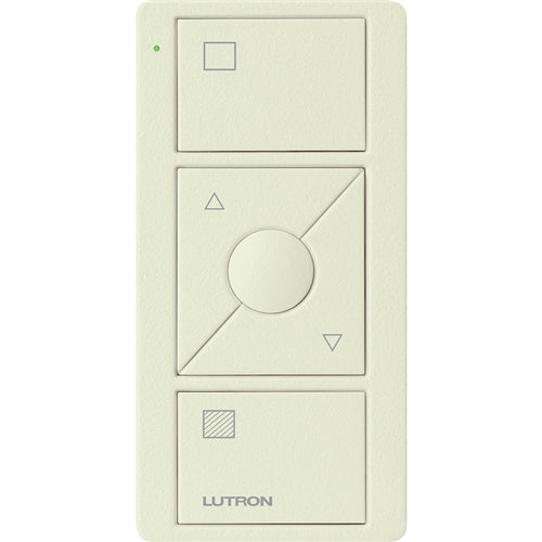 Lutron PJ2-3BRL-TBI-S01 Pico Wireless Control with indicator LED, 434 Mhz, 3-Button with Raise/Lower and Shade Icon Engraving in Biscuit, Satin Color