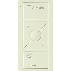 Lutron PJ2-3BRL-TBI-S06 Pico Wireless Control with indicator LED, 434 Mhz, 3-Button with Raise/Lower and Skylight Text Engraving in Biscuit, Satin Color