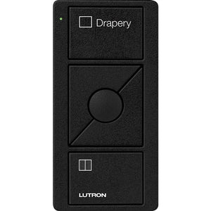 Lutron PJ2-3BRL-TMN-S07 Pico Wireless Control with indicator LED, 434 Mhz, 3-Button with Raise/Lower and Drapery Text Engraving in Black, Satin Color