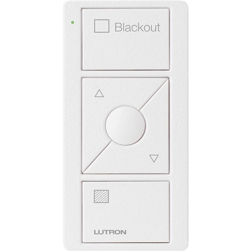 Lutron PJ2-3BRL-TSW-S03 Pico Wireless Control with indicator LED, 434 Mhz, 3-Button with Raise/Lower and White, Satin Colorout Text Engraving in White, Satin Color