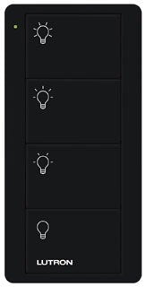 Lutron PJ2-4B-BL-L31P Pico PRO 4-Button Wireless Remote, 3 Scene Control, in Black