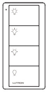 Lutron PJ2-4B-GIV-ES2 Pico 4-Button Wireless Remote, Scene Control for Shade,  with Custom Engraving, in Ivory