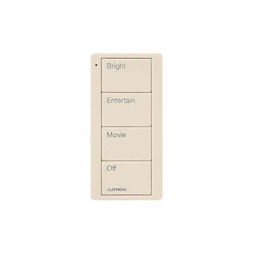 Lutron PJ2-4B-GIV-P01 Pico 4-Button Scene Keypad, Family Room Marking Codes, in Ivory