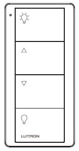 Lutron PJ2-4B-GLA-EL1 Pico 4-Button Wireless Remote, Zone Control for Light, with Custom Engraving, in Light Almond