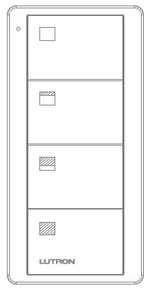 Lutron PJ2-4B-GLA-S31 Pico Wireless Control with indicator LED, RF signal, 4-Button Scene Control with Shade Icon Engraving in Light Almond