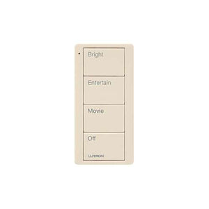 Lutron PJ2-4B-TBI-P03 Pico 4-Button Scene Keypad, Any Room Marking Codes, in Biscuit