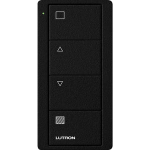 Lutron PJ2-4B-TMN-S01 Pico Wireless Control with indicator LED, RF signal, 4-Button Zone Control with Shade Icon Engraving in Black, Satin Color