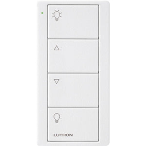 Lutron PJ2-4B-TSW-L01 Pico Wireless Control with indicator LED, RF signal, 4-Button Zone Control with Light Icon Engraving in White, Satin Color