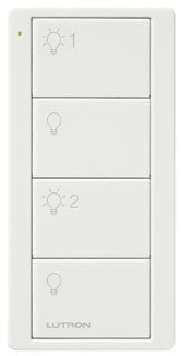 Lutron PJ2-4B-WH-L21P Pico PRO 4-Button Wireless Remote, 2-Group Switch Control, in White