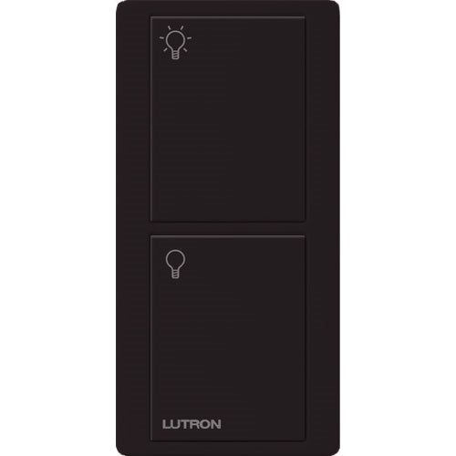 Lutron PX-2B-GBL-I01 Pico Wired Control, 2-Button with Icon Engraving in Black