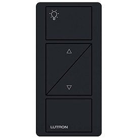 Lutron PX-2BRL-GBL-I01 Pico Wired Control, 2-Button with Raise/Lower and Icon Engraving in Black