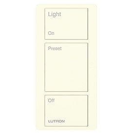 Lutron PX-3B-GLA-I01 Pico Wired Control, 3-Button with Icon Engraving in Light Almond