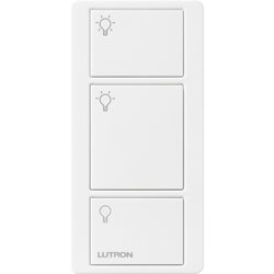 Lutron PX-3B-GWH-I01 Pico Wired Control, 3-Button with Icon Engraving in White