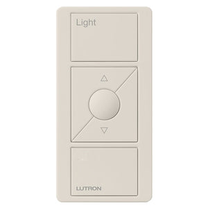 Lutron PX-3BRL-GLA-I01 Pico Wired Control, 3-Button with Raise/Lower and Icon Engraving in Light Almond