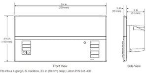 Lutron QSGRJ-3P Grafik Eye QS Wireless Main Unit without Faceplate, RF Frequency, 3 Lighting Zones, 120V