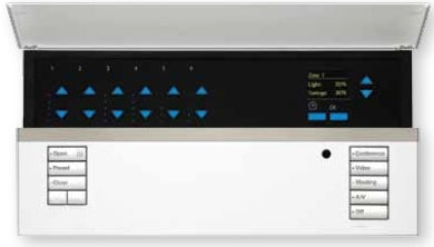 Lutron QSGRJ-4P Grafik Eye QS Wireless Main Unit without Faceplate, RF Frequency, 4 Lighting Zones, 120V