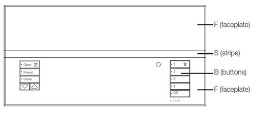 Lutron QSGS-ST Grafik Eye QS Custom Stripe Kit for Faceplate, in Stone