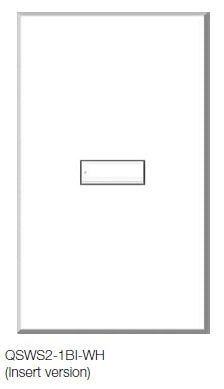 Lutron QSWS2-1BI-WH seeTouch QS Wallstation 1-Button Wallstation for Grafik Eye QS System, Insert Style in White Unengraved