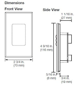Lutron QSWS2-1BI-WH seeTouch QS Wallstation 1-Button Wallstation for Grafik Eye QS System, Insert Style in White Unengraved