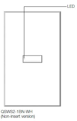 Lutron QSWS2-1BN-WH seeTouch QS Wallstation 1-Button Wallstation for Grafik Eye QS System, Non Insert Style in White Unengraved