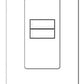 Lutron QSWS2-2BI-WH seeTouch QS Wallstation 2-Button Wallstation for Grafik Eye QS System, Insert Style in White Unengraved