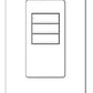 Lutron QSWS2-3BI-WH seeTouch QS Wallstation 3-Button Wallstation for Grafik Eye QS System, Insert Style in White Unengraved