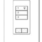 Lutron QSWS2-3BRLI-WH seeTouch QS Wallstation 3-Button Wallstation with Raise/Lower for Grafik Eye QS System, Insert Style in White Unengraved