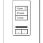 Lutron QSWS2-3BRLIRI-WH seeTouch QS Wallstation 3-Button Wallstation with Infrared Receiver and Raise/Lower for Grafik Eye QS System, Insert Style in White Unengraved