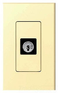 Lutron QSWS2-KSI3MOC-BE QS Keyswitch Insert, 3-Position, Momentary, Center Position Key Removal, in Beige