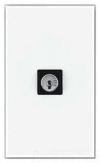 Lutron QSWS2-KSN3MOC-WH QS Keyswitch Non-Insert, 3-Position, Momentary, Center Position Key Removal, in White