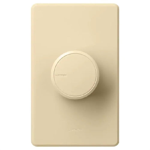 Lutron RCL-153PNL-IV Dalia LED+ 600W Incandescent 150W CFL or LED Single-Pole/3-Way Rotary Light Dimmer in Ivory