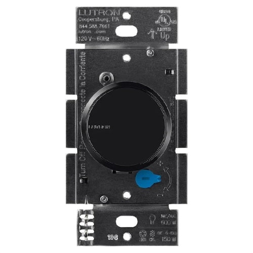 Lutron RCL-153PNLH-BL Dalia LED+ 600W Incandescent 150W CFL or LED Single-Pole/3-Way Rotary Light Dimmer in Black