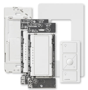 Lutron RR-2ZONE-CL-WH RadioRA2 2 Zone Wall Dimmer Package, in White