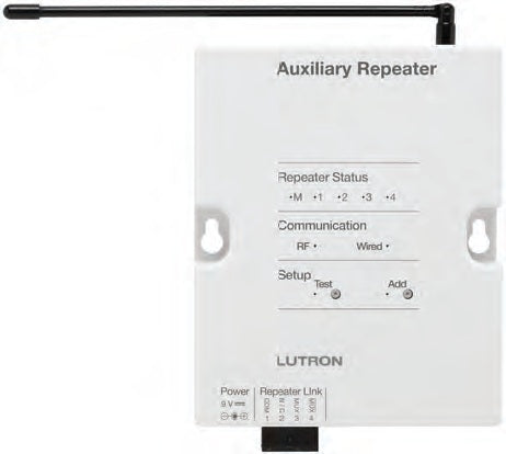 Lutron RR-AUX-REP-WH RadioRA2 120V Auxiliary Repeater in White