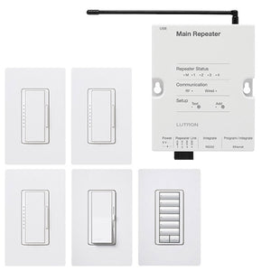 Lutron RR-FDN-CL-WH RadioRA2 Adaptive System Package, in White