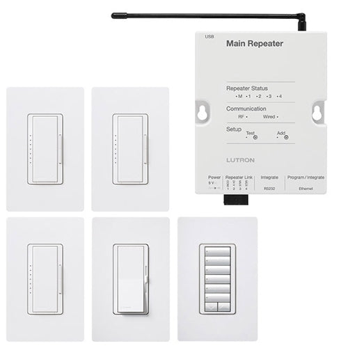 Lutron RR-FDN-CL-WH RadioRA2 Adaptive System Package, in White