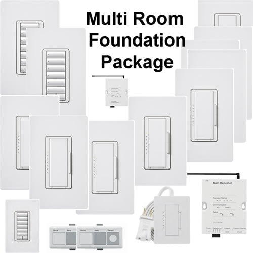 Lutron RR-MULTI-FDN-WH Radio RA2 Multi Room Foundation System Package