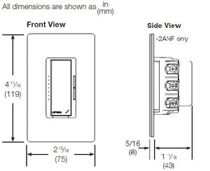 Lutron RRD-2ANF-WH RadioRA 2 Fan Speed Control 2A 120V in White